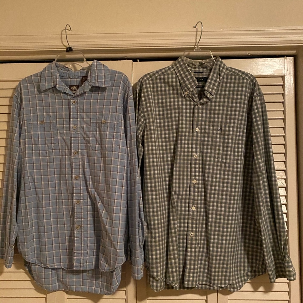 Men’s button up shirts. Size Large.